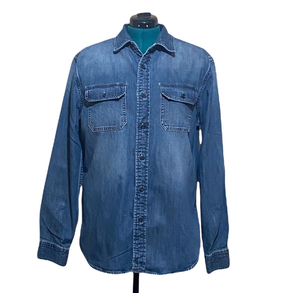 American Eagle Outfitters Est 1977 Classic Fit Denim Jean Shirt Size Large